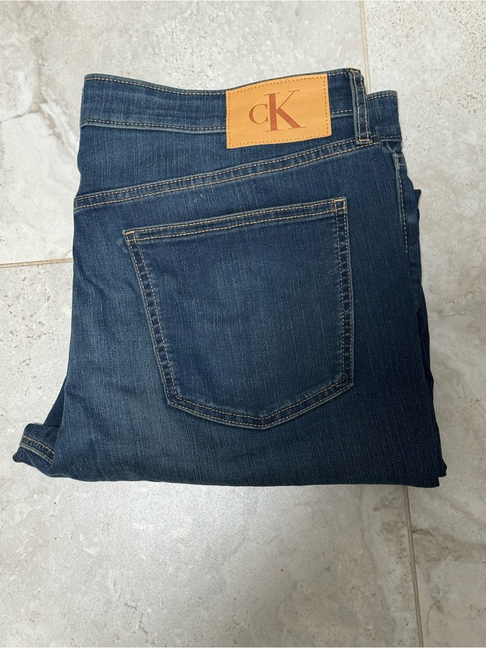 Calvin Klein Men's Slim Dark Blue Denim Jeans NWOT